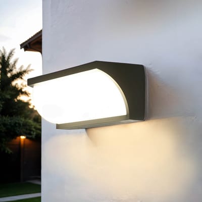 Licht-Erlebnisse - Tenbos - LED - Wandlamp - IP65 - 4000K - 1200lm - van - Aluguss polycarbonaat - in - antraziet