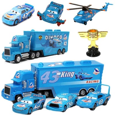 Disney Pixar Cars 3 2 Lightning McQueen The-king Chick Hicks mack Oom brandweerwagen Legering Die-cast speelgoedauto kindercadeau jongen speelgoed