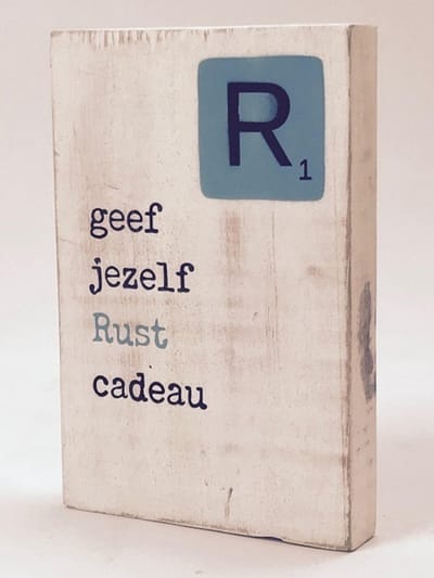 Tekstblok 10x15 2 cm dik Rust