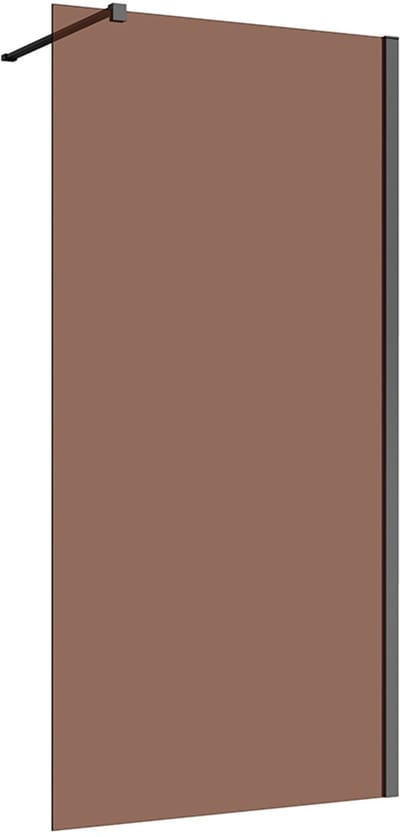 Inloopdouche 70x200 8mm Nano glas gun metal serie Silvio bronsglas