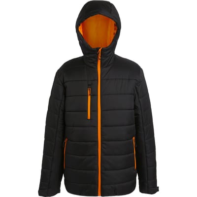 Regatta Thermisch gewatteerd jack voor heren (Zwart/Oranje Pop)