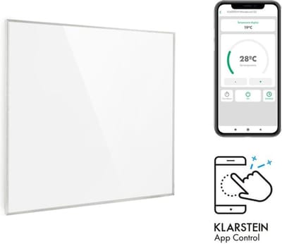 Klarstein Wonderwall Smart Infrarood Verwarming - Elektrische Kachel - Bijverwarming - Weektimer - Bediening via App & WiFi - Beschermklasse IP24 - Compatibel Met Alexa