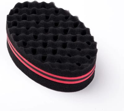 New Age Devi - Afro Haarspons - Twist Hair Sponge - Haar twister (Zwart / Rood)