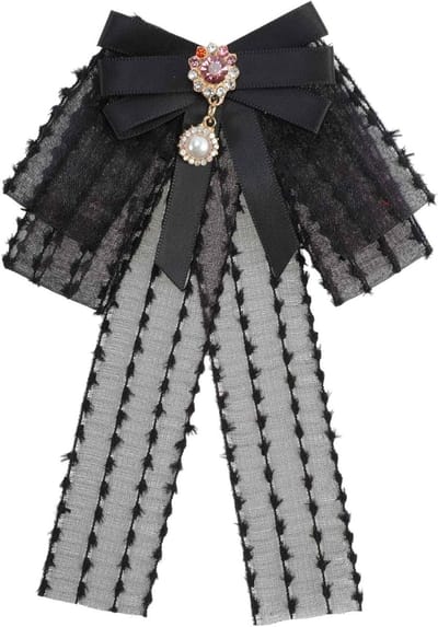 Vrouwen Haarstrik, Vooraf Gemaakt Broche voor Feestjes, Bruiloften en Cadeaus, Kanten Stijl, Elegante Accessoires