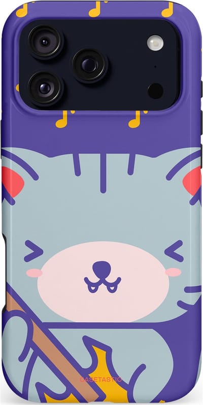Casetastic hoesje geschikt voor Apple iPhone 17 Pro Max - MagSafe - Dubbellaagse bescherming - Katten beat - Fashion Case - Lavendel Zilver