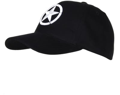 Fostex Garments - Baseball cap Allied Star WWII 3D (kleur: Zwart / maat: NVT)