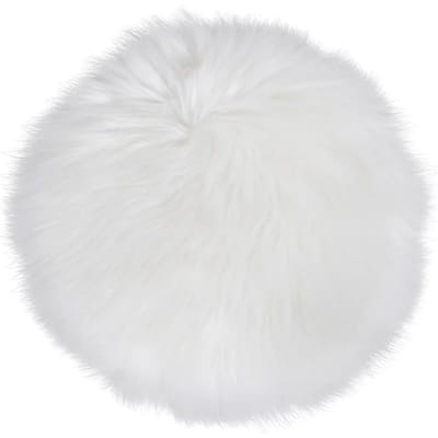 Lambskin Seat Artificial - Artificial lambskin in ivory Ø35 cm