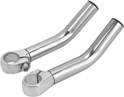 Fiets Stuureinden - Aluminium Bar Ends - Comfortabel Fietsen - Lichtgewicht Ontwerp - 2 stuks - Zilver