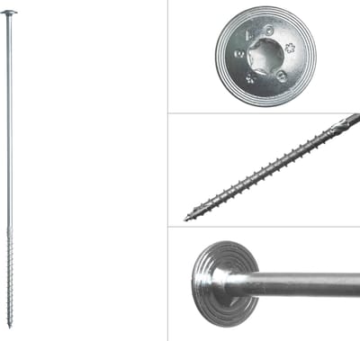 Wovar Tellerkopschroeven Verzinkt 8.0 x 340 mm Torx 40 | Doos 50 Stuks