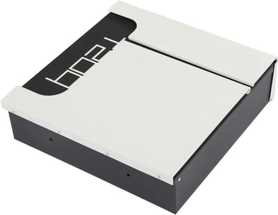 Wandbrievenbus Staal - Brievenbus Buiten - Post Ontvangen - Met Sleutelslot - 37 x 37 cm - Zwart