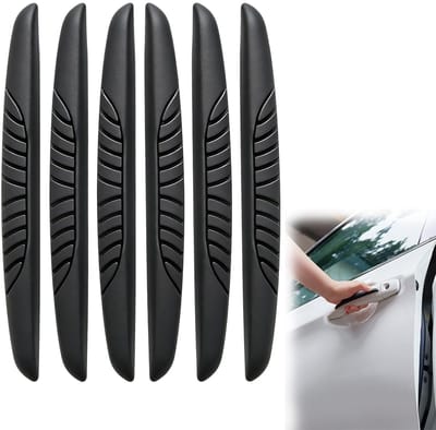 Autodeur, beschermstrips, randbescherming, deurbescherming, auto, zwart, zelfklevend, voor voertuig, decoratie, anti-kras en stootbescherming, 6 stuks