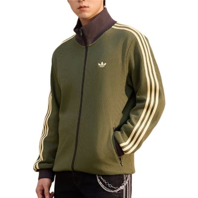 Adidas Originals Veste de sport à col montant zippée rayée pour homme vestes KZ2914 XS black