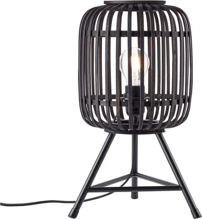 Brilliant Woodrow - Tafellamp - E27 max 1x60W - Hout/Zwart