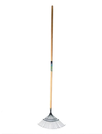 MM Eurotool Gazonhark met 22 ronde tanden en houten steel 150 cm