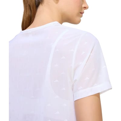 Kort fit sport-T-shirt met logoreliëfs