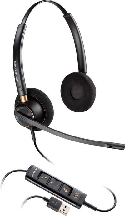 Poly EncorePro HW525 Headset Bedraad Hoofdband Kantoor/callcenter Zwart