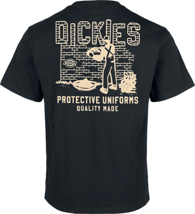 Dickies T-shirt - BRICKLANE TEE - S tot M - voor Mannen - zwart