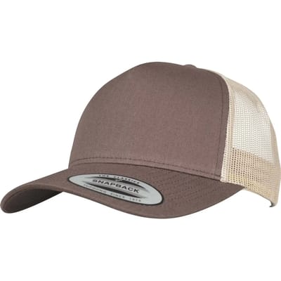 Flexfit - 5Panel Retro Trucker 2Tone Cap brn/khaki one size Pet - Bruin/Beige