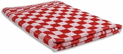 Keukendoeken Set - Theedoeken Keukendoek - Keuken Schoonmaken - Geruit Patroon - 60x60 cm - Rood Wit