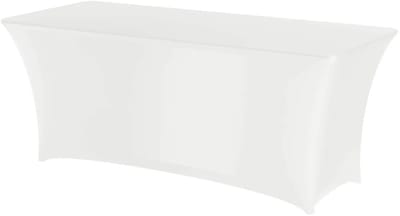 HENDI Rechthoekige tafelhoes – Easy-Jersey stof – Strijkvrij – 1200x760x730 mm – Wit