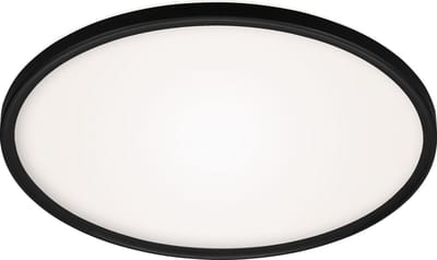 BRILONER SLIM - LED Plafonniére - plafondlamp met achtergrondverlichting - 22 watt - 3000 lumen - 4000 Kelvin - wit-zwart