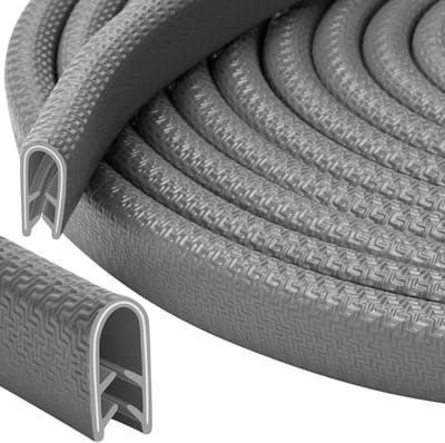 Randbeschermer Rubber - Profiel Bescherming - Scherpe Randen Beveiligen - Zonder Lijm - 5 Meter - Grijs