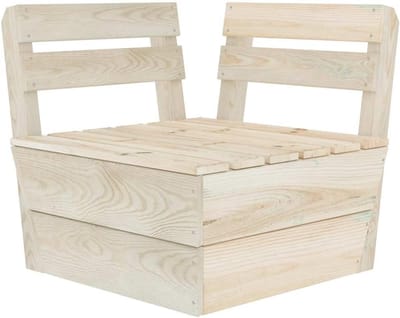 Modulaire Palletbank - Hoekdeel Bank - Tuin Lounge - Geïmpregneerd Sparrenhout - 60x60x65 cm - Bruin