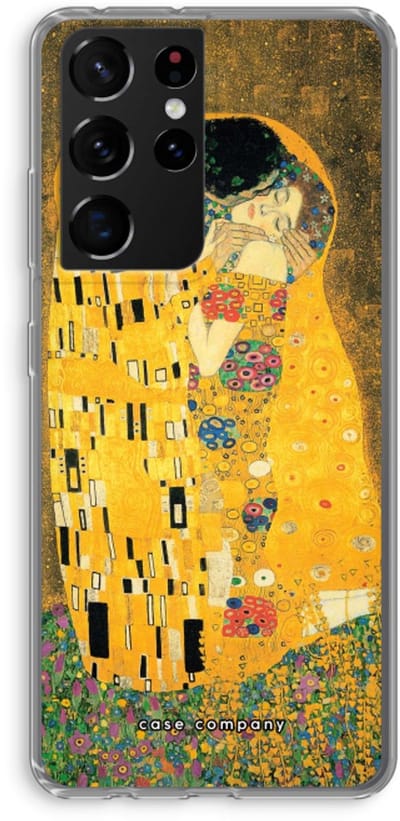 Case Company® - Hoesje geschikt voor Samsung Galaxy S21 Ultra hoesje - Der Kuss - Soft Cover Telefoonhoesje - Bescherming aan alle Kanten en Schermrand