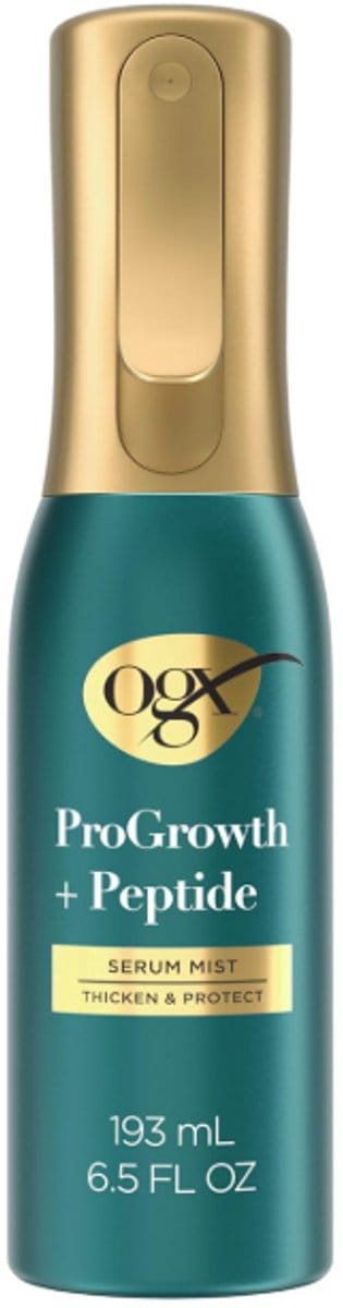 OGX ProGrowth+ Peptide Serum Mist 192ml – Heat Protect Spray voor Dikker & Voller Haar – Anti-Haarbreuk – Hittebescherming – Haarverdikkende Leave-In Spray