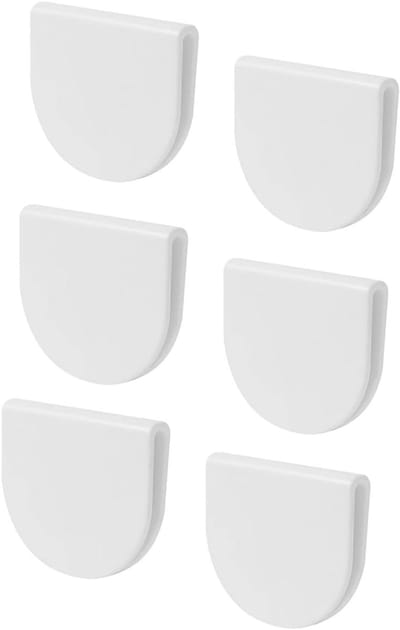 Douchegordijnclips - 6 stuks zelfklevend - spatbescherming en winddicht - Badkamer accessoires - Anti-slip bevestiging.
