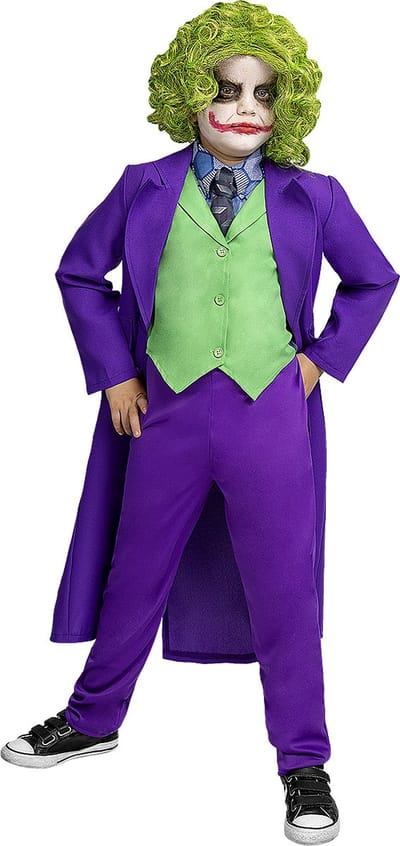 FUNIDELIA Joker kostuum voor jongens - Maat: 97 - 104 cm - Paars