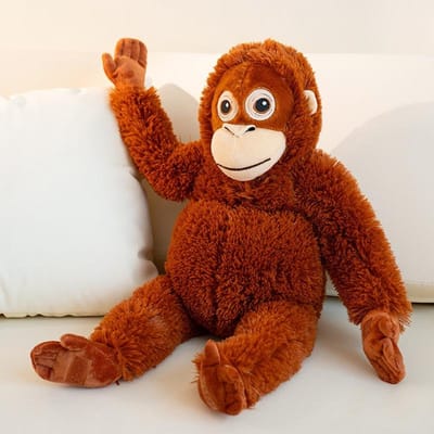 Schattige Punch Monkey Pluche Pop Schattig Anime Periferie Speelgoed Verjaardag Kerstcadeau brown