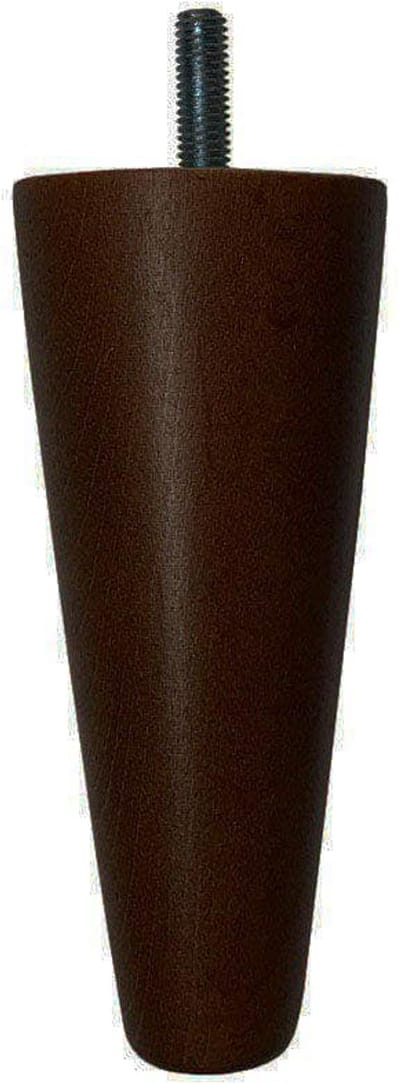 Meubelpoot bruin conisch 5,5 bij 5,5 cm en hoogte 12 cm van massief hout (M8) - Set van 4 stuks