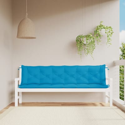 vidaXL - Tuinbankkussens - 2 - st - 200x50x7 - cm - oxford - stof - lichtblauw