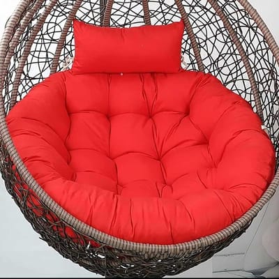 Dikke Eierstoel Kussen - Hangstoel Kussen Vervanging - Buiten Ontspannen - Extra Dikke Vulling - 115 x 115 cm - Rood