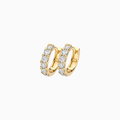 Blush gouden oorsieraden oorringen LG7031Y | lab-grown diamonds oor, sprankelende diamanten, elegante stijl, cadeauverpakking