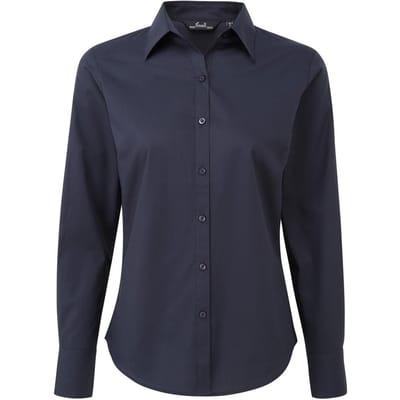 Premier Dames/Dames Shirt Met Lange Mouwen (Marine)