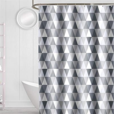 Douchegordijn Waterdicht Anti-Schimmelstof Inclusief 12 Ringen 180x200 cm Driehoek