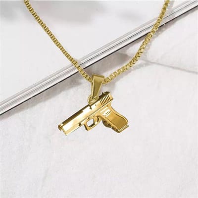 Prachtige Gun Imitatie Ring Legering Pistool Ring Polijsten Motorfiets Cowboy Biker Punk Mannen Vrouwen Cool Ringen Voor Mannen Vrouwen 12 beige
