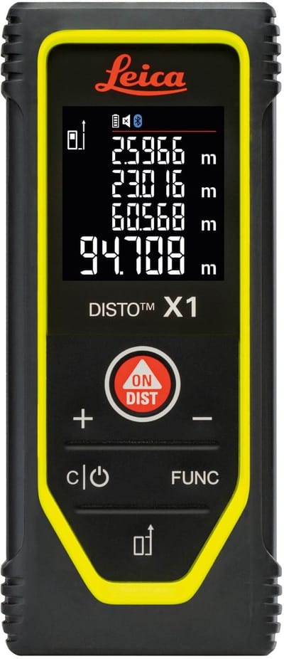 Leica DISTO X1 Laserafstandsmeter - 100m - 1.5mm - Bluetooth en NFC - Model 2026