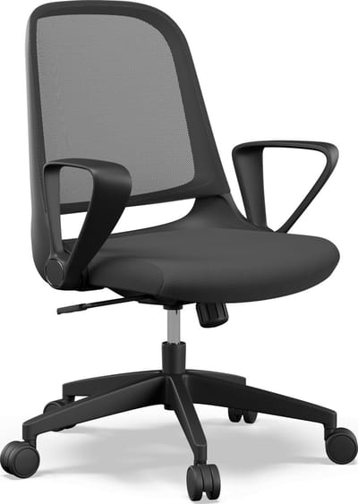 SENSE7 SOPTY - Ergonomische Bureaustoel - Belastbaar tot 120 kg - Verstelbare Lendensteun - Computerstoel - Directiestoel - Max. 180 cm - Zwart