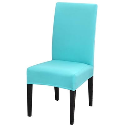 Housse de chaise en Spandex extensible, élastique, couleur unie, pour salle à manger, cuisine, mariage, Banquet, hôtel, 24 couleurs universal sizes bleu ciel