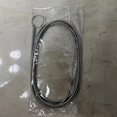 [1 pièce Serpent de Vidange en Acier] 1 pièce Serpent de Vidange en Acier Flexible Amélioré avec Revêtement en Nylon | Déboucheur de Cheveux Anti-Casse pour Éviers de Cuisine et de Salle de Bain gray