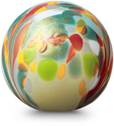 Urn-Glas-Eturnal Elan-line Flowerfield Glasobject-deelbewaring-Bol–Glazen-Mini-urn-voor as-Kunst-Gedenkstuk door u zelf te vullen urn voor crematie-as E01-0.5F bolurn deelbestemming as in glas 14CM hoog inhoud 0,5L