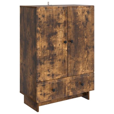 vidaXL - Dressoir - Gerookte - Eik - 66 - x - 34,5 - x - 95 - cm - Geconstrueerd - hout