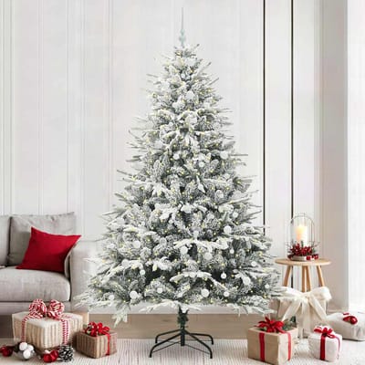 vidaXL - Kunstmatige - Voorverlichte - Kerstboom - met - Ballenset - Groen - 240 - cm