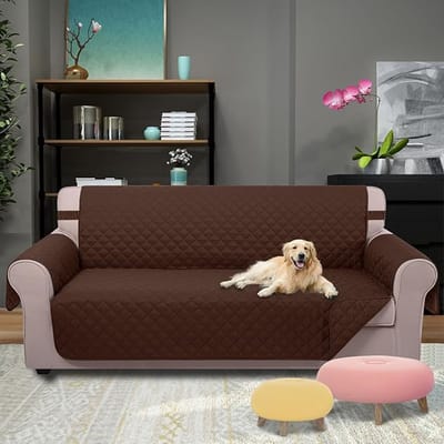 Olanly - Bankhoes- Sofa cover- Meubelhoes- Bank beschermer- 314x193 cm - Chocoladekleur en bruin