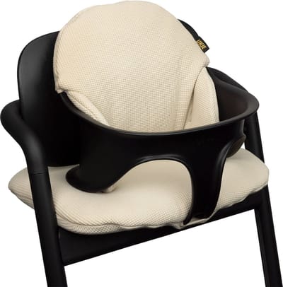 Stoelverkleiner - Geschikt voor Cybex Lemo Kussenset - Kinderstoel Verkleiner - Perfecte Pasvorm - Zachte wafelstof - 3 Delig -Extra dik - Beige wafelstof