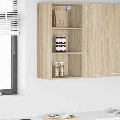 vidaXL - Hangkast - Sonoma - Eik - 40 - x - 29,5 - x - 80 - cm - Bewerkt - hout