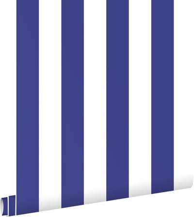 ESTAhome behang strepen blauw en wit - 0.53 x 10.05 m - 131572